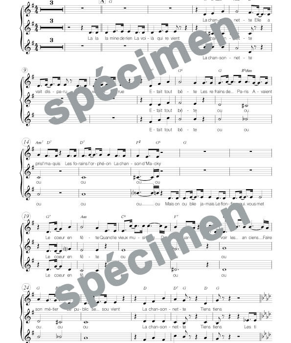La chansonnette (chant)