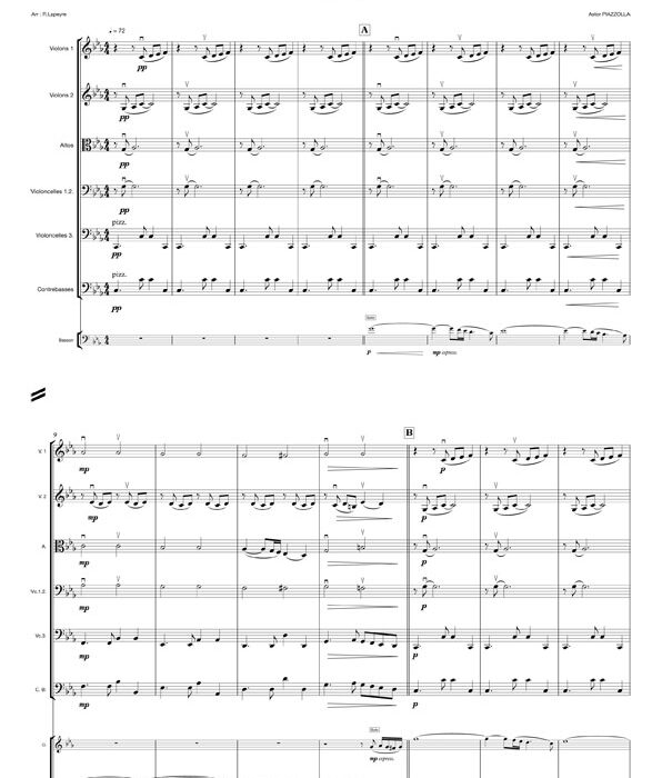 Oblivion de PIAZZOLLA (orchestre de chambre)