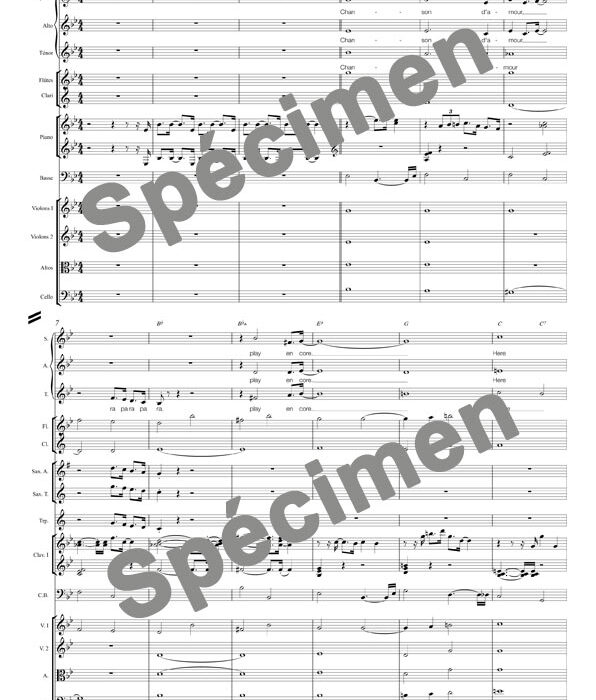 Chanson d'amour (orchestre et chant)