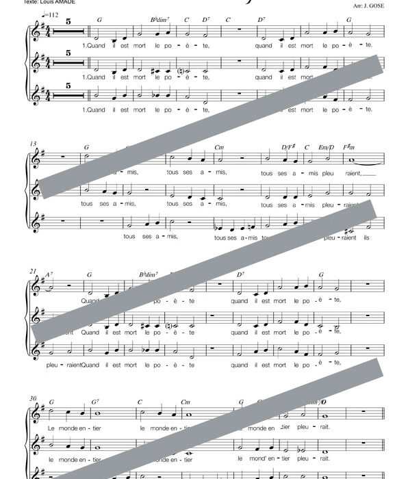Quand il est mort le poète (chant)
