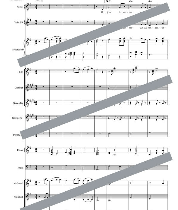 Un jour tu verras (orchestre et chant)
