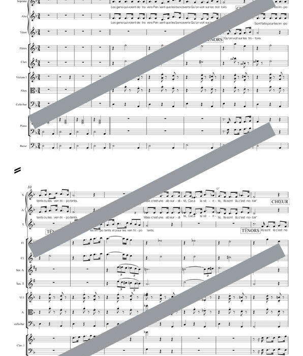 Les amoureux des bancs publics (orchestre et chant)