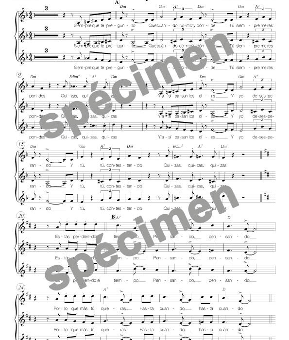 Quizás quizás (chant)