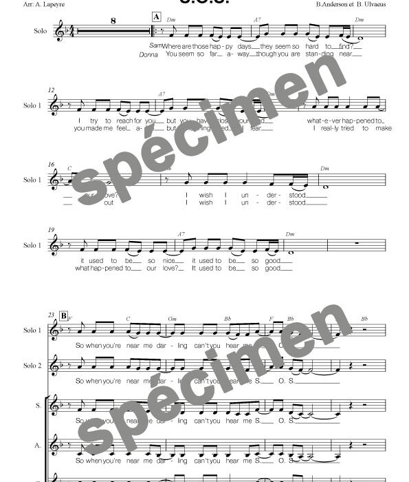 "S.O.S." Abba (chant et orchestre)