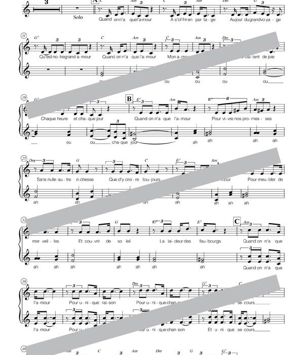 Quand on n'a que l'amour (chant)