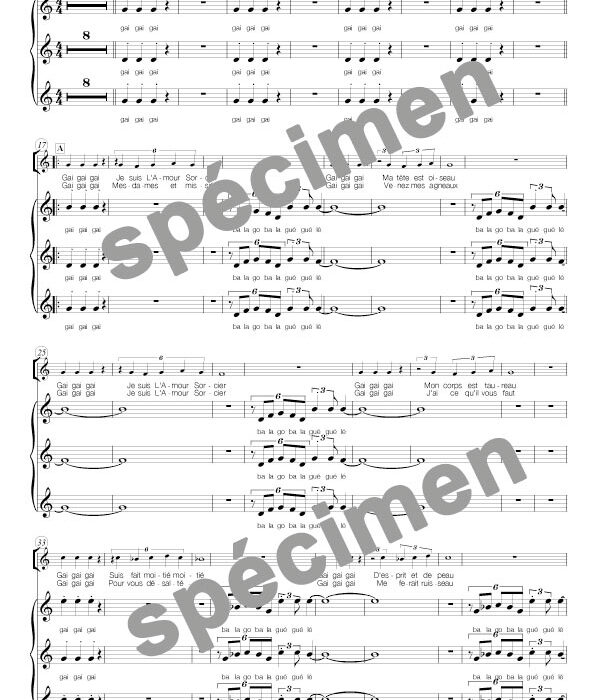 L'amour sorcier (chant)