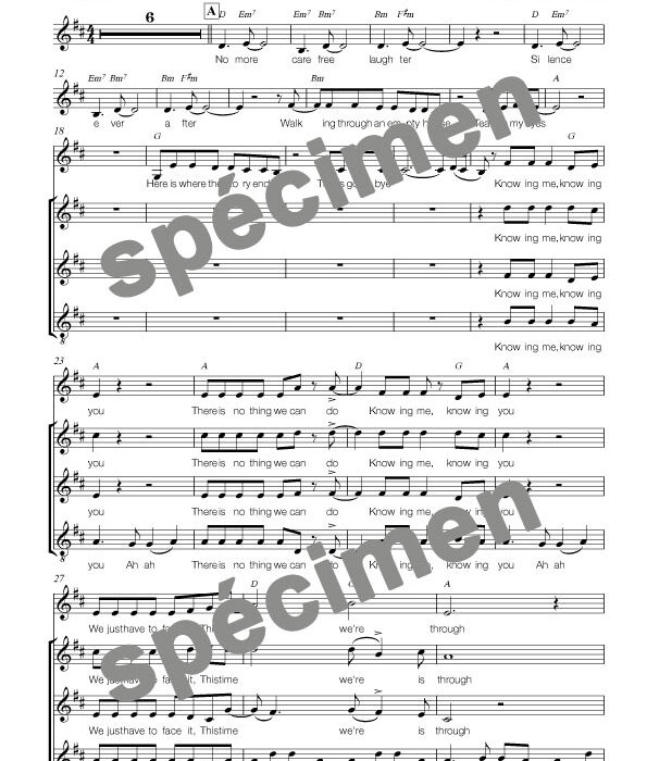 " Knowing me knowing you" Abba (chant et orchestre)
