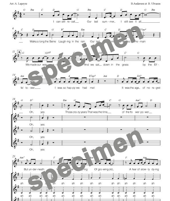 "Our last summer" Abba (chant et orchestre)