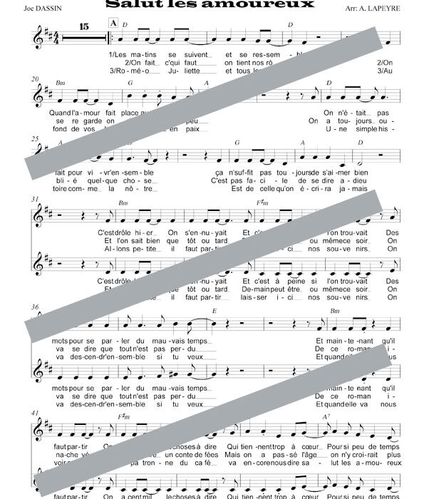 Salut les amoureux (chant)