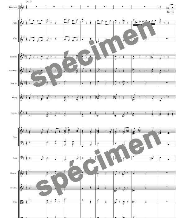 Ne me dis plus "tu" (orchestre et chant)