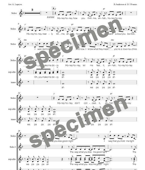"Honey Honey" Abba (chant et orchestre)