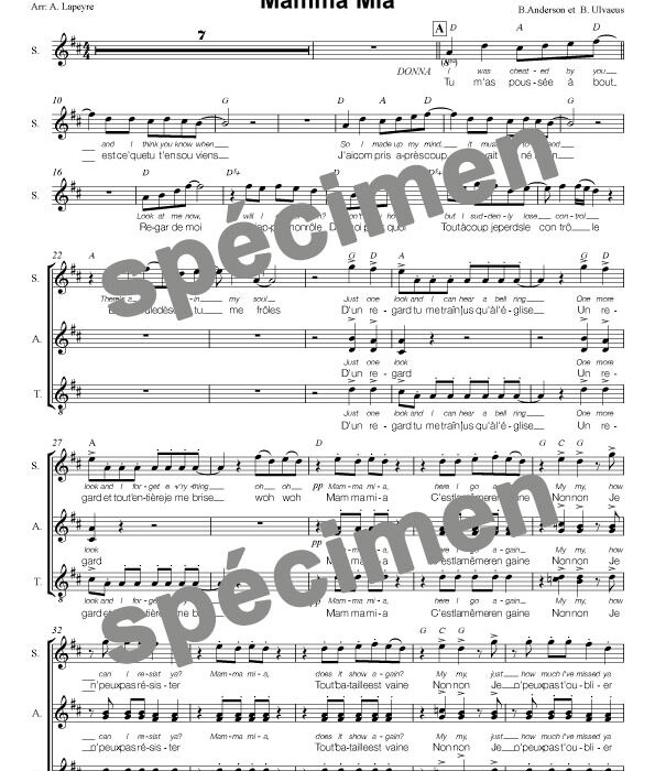 "Mamma Mia!" Abba (chant et orchestre)