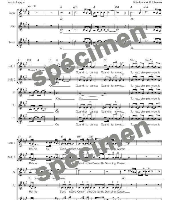 "Dancing queen" Abba (chant et orchestre)