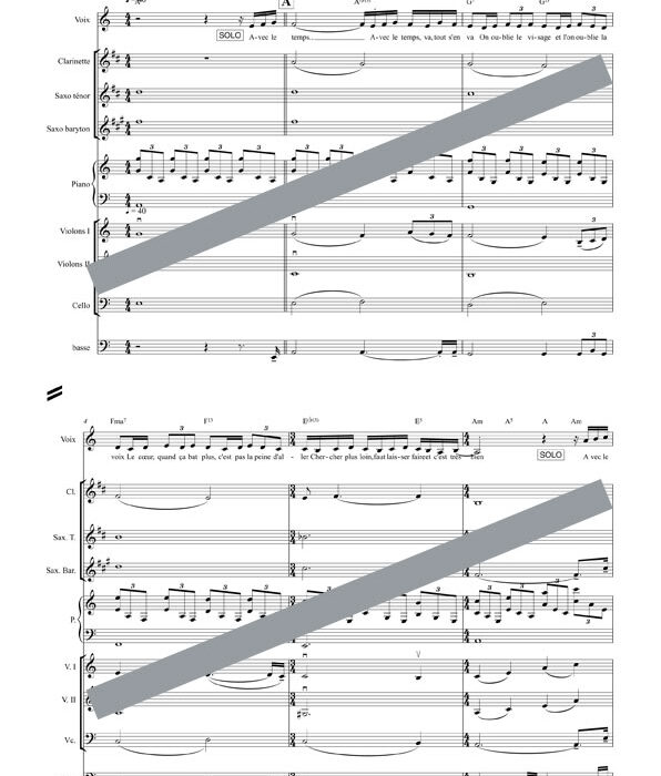 Avec le temps (orchestre et chant)