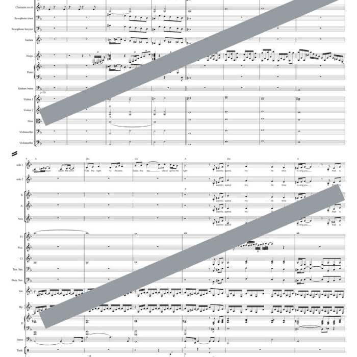 Le masque de Zorro (orchestre et chant)