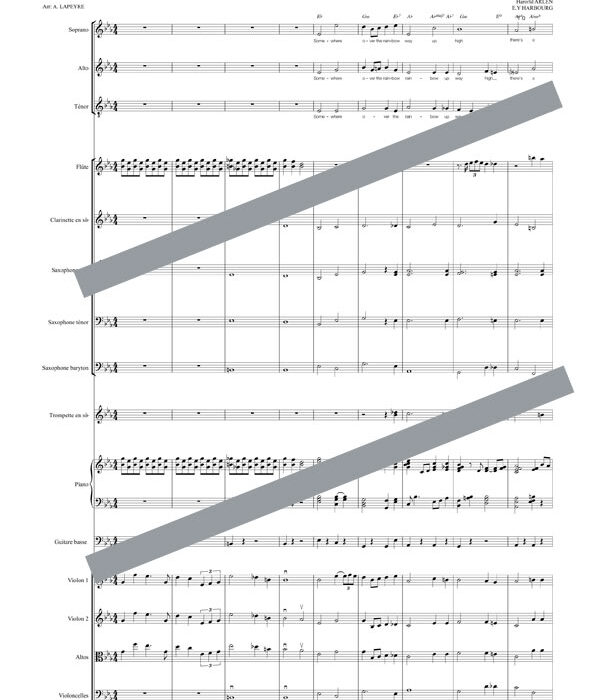 Over the rainbow (orchestre et chant)