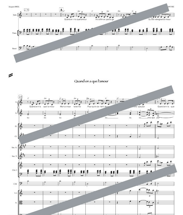 Quand on n'a que l'amour (orchestre+chant)