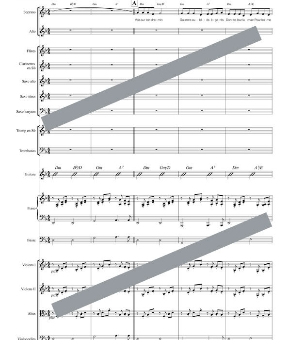 Vois sur ton chemin (orchestre et chant)