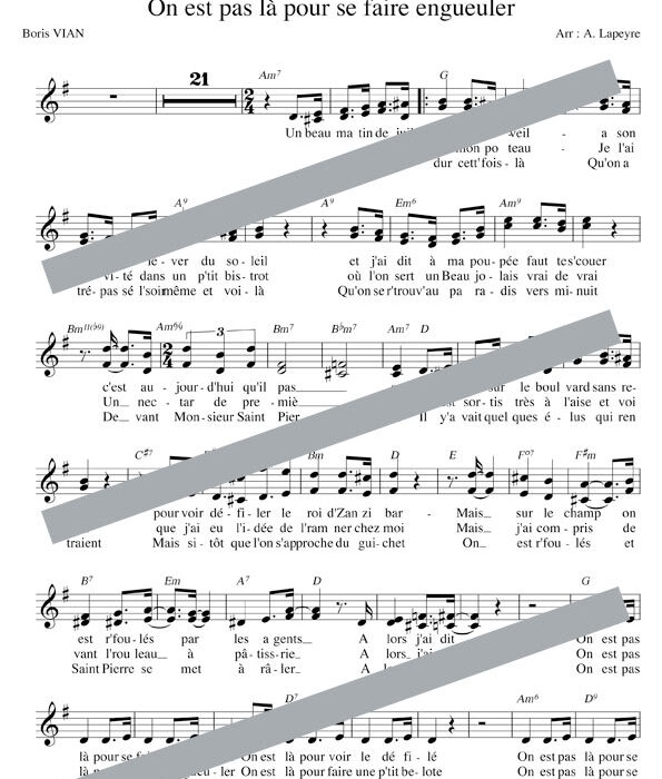 On n'est pas là pour se faire engueuler (chant)
