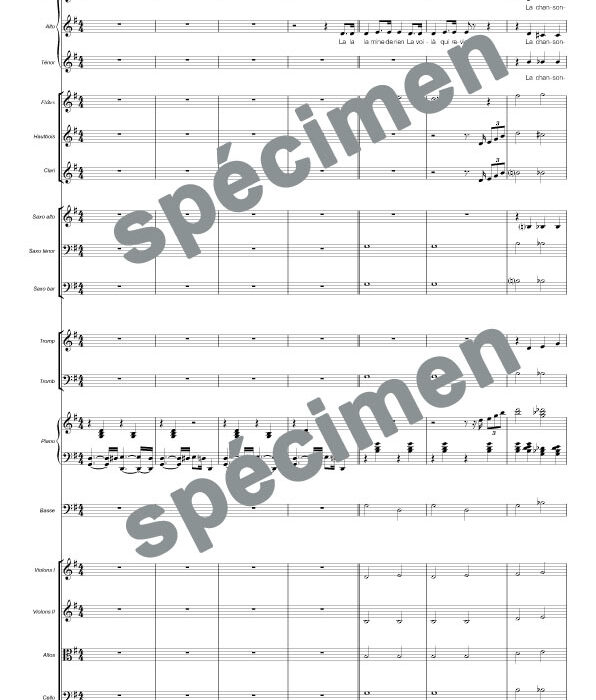 La chansonnette (orchestre et chant)
