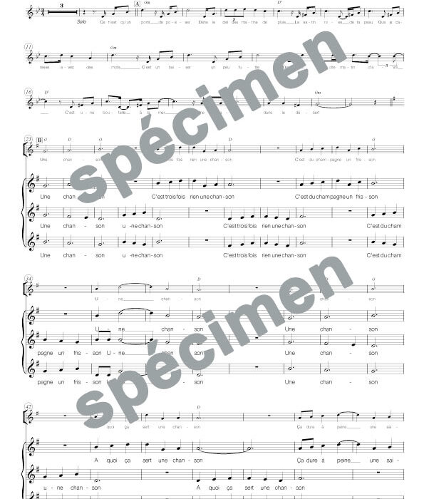 Une chanson (chant)