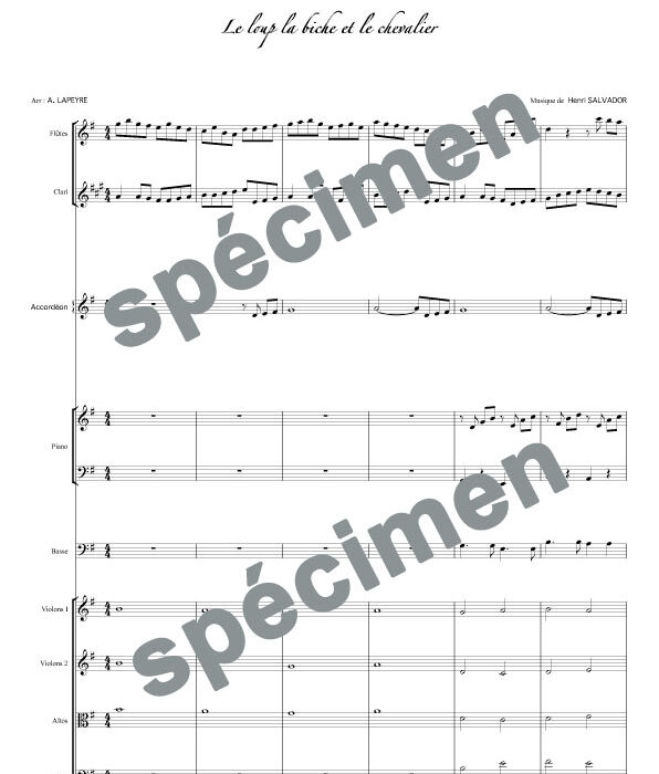 Une chanson douce (orchestre et chant)