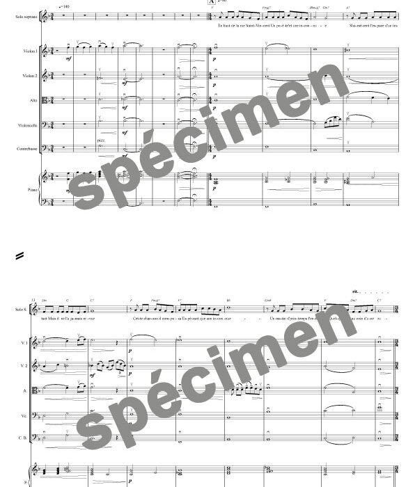 Complainte de la butte (quatuor à cordes et chant 2v)