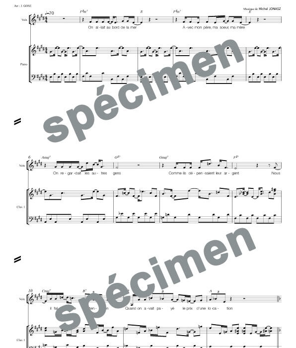 Les vacances au bord de la mer (chant)