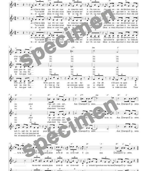 Les Champs Élysées (chant)