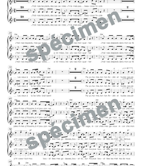 J' traine des pieds (chant)