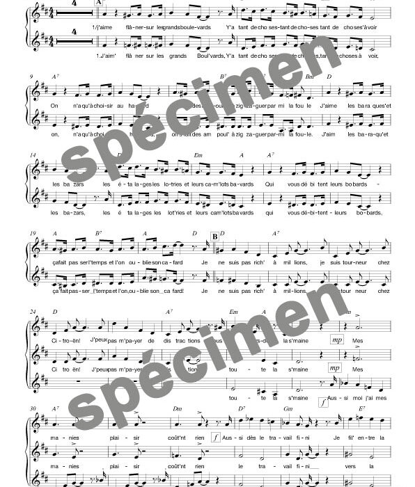 Les Grands Boulevards (chant)