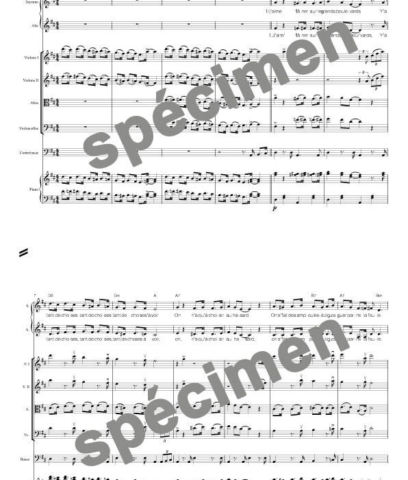 Les Grands Boulevards (quatuor à cordes et chant 2v)