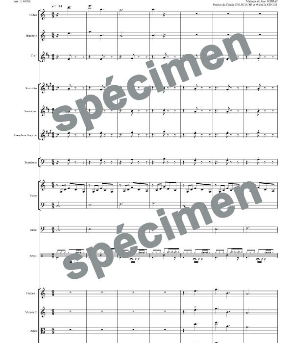 C'est beau la vie (orchestre et chant)