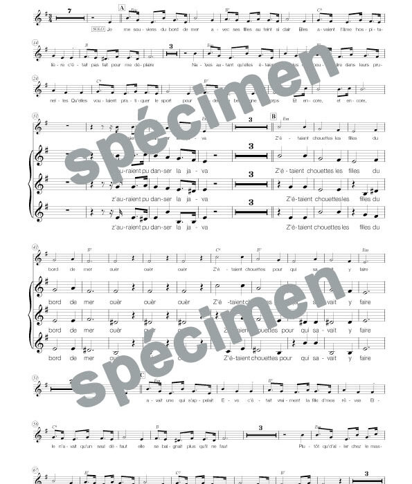 Les filles du bord de mer (chant)