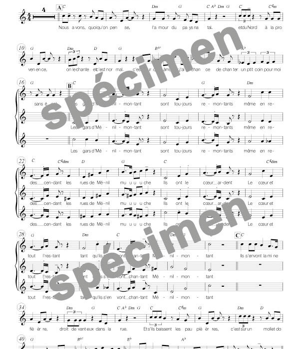 Les Gars de Ménilmontant (chant)