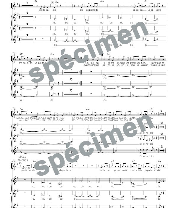 Les cornichons (chant)