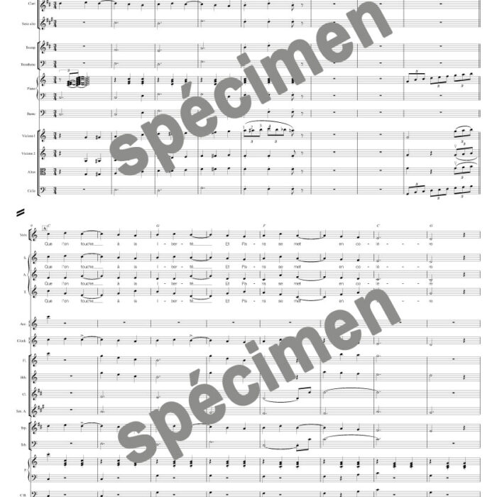 Paris en colère (orchestre et chant)