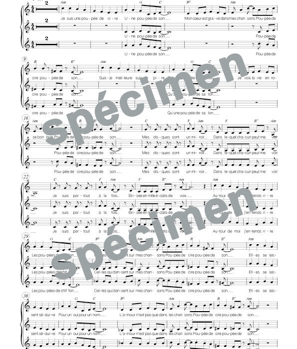Poupée de cire poupée de son (chant)