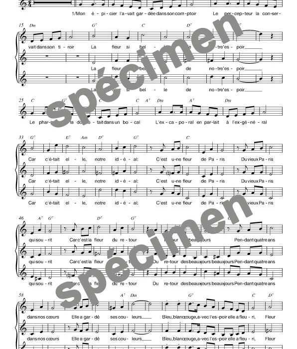 Fleur de Paris (chant)