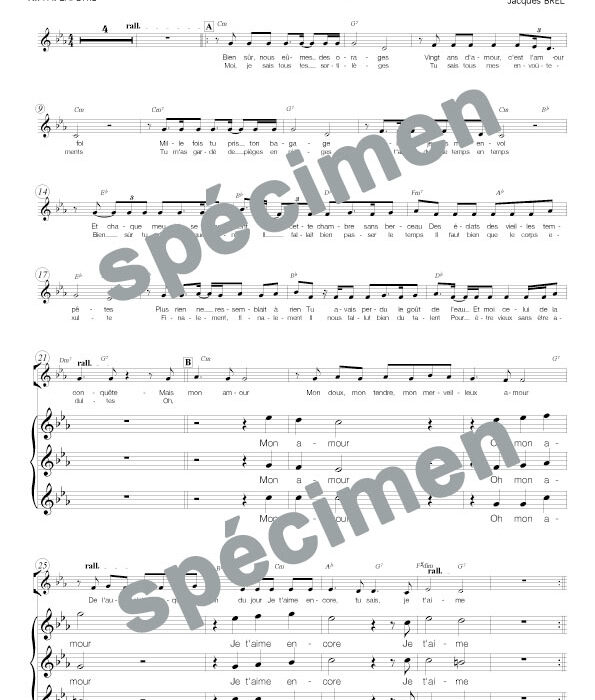 Chanson des vieux amants (chant)