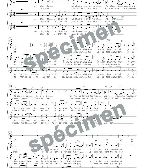 Je chante (chant)