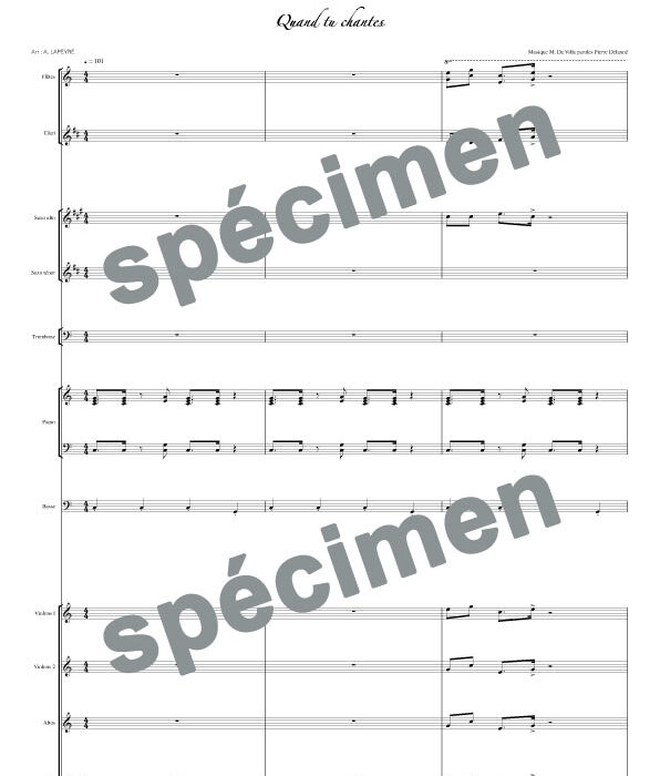 Quand tu chantes (orchestre et chant)
