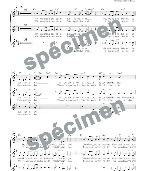 Alouette Alouette (chant)