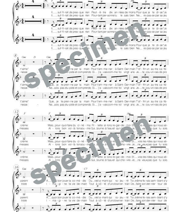 Il suffirait de presque rien (chant)