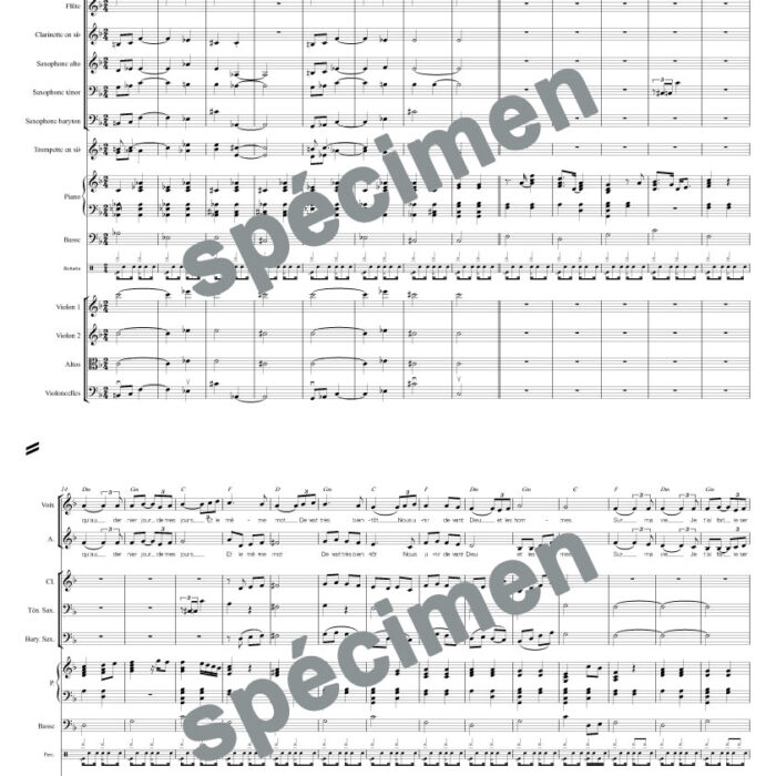 Sur ma vie (orchestre et chant)