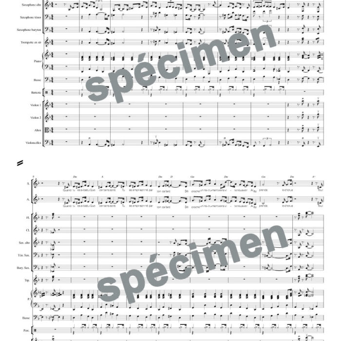 Prends le chorus (orchestre et chant)