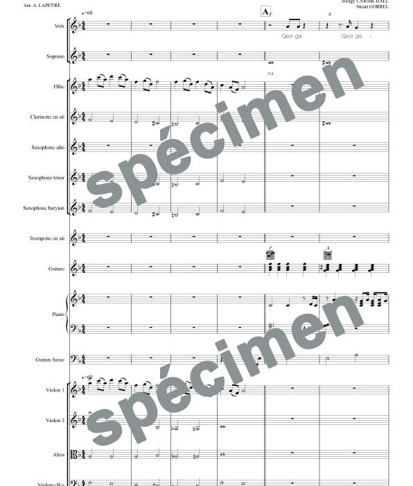 Georgia on my mind (orchestre et chant)