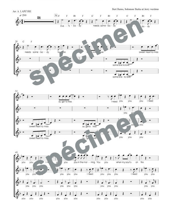 Everybody needs somebody to love (chant)