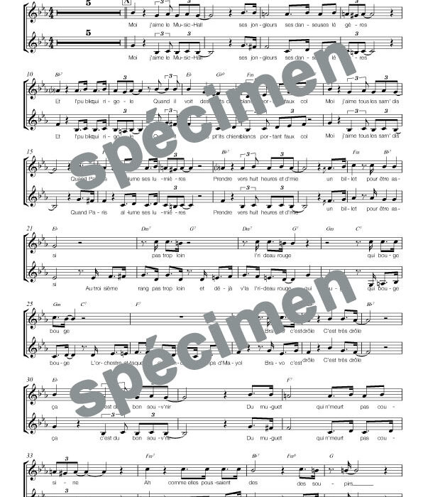 Moi j'aime le Music Hall (chant)