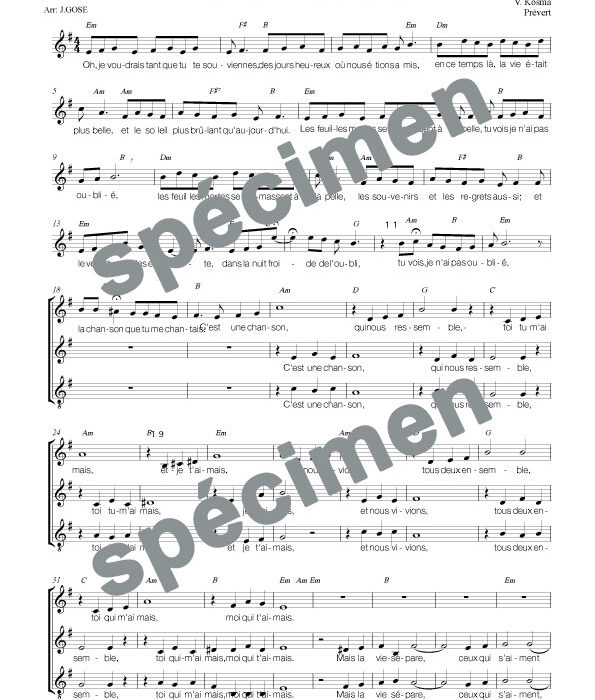 Les feuilles mortes (chant)